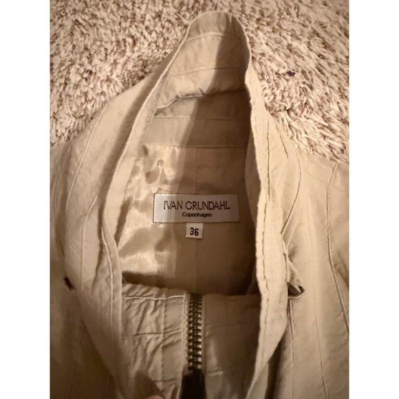 Ivan Grundahl Copenhagen Textured Beige Jacket Full Zip Elegant - Picture 4 of 7